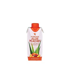 Forever Aloe Peaches 330 ml – organiczny miąższ aloesowy z dodatkiem brzoskwini